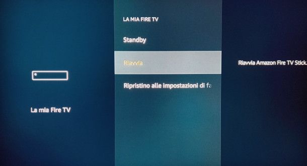 riavvio fire TV stick