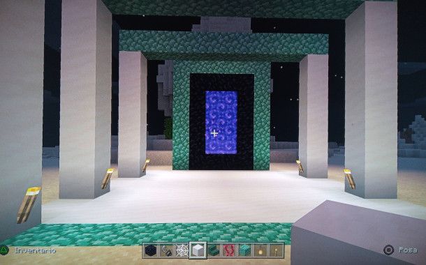 costruire un tempio attorno al portale del nether