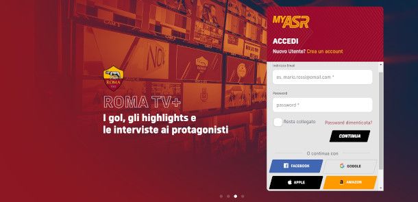 registrazione roma TV+