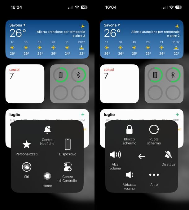 Spegnere iPhone da Assistive Touch