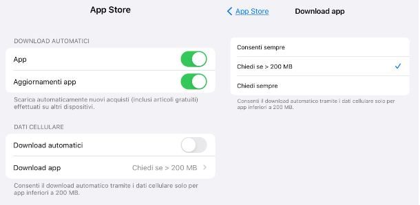 Aggiornamenti automatici app iPad