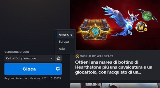 Come cambiare server su Warzone PC