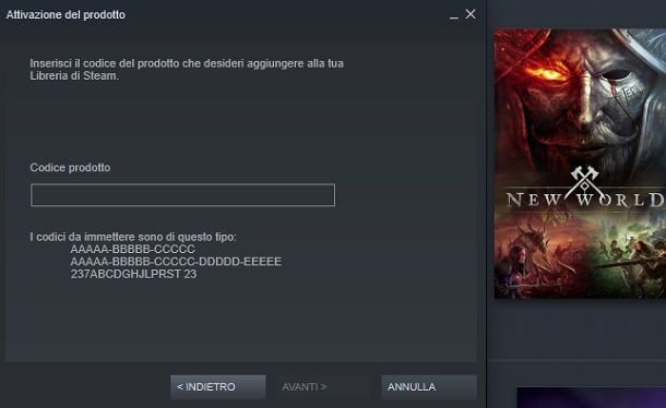 Come riscattare un codice su Steam