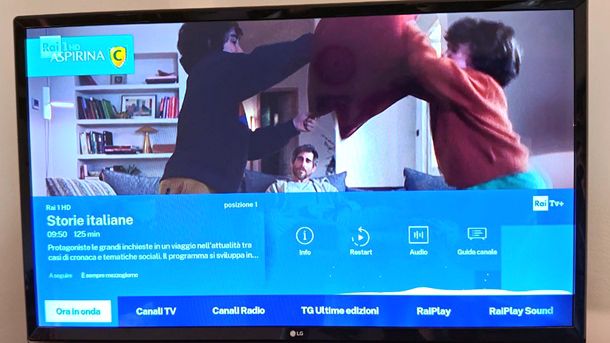 Come sintonizzare i canali Rai su TV LG