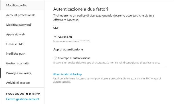 Autenticazione a due fattori