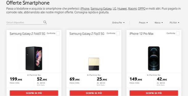 Offerte con telefono Vodafone