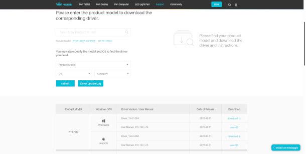 Pagina Download Driver Huion