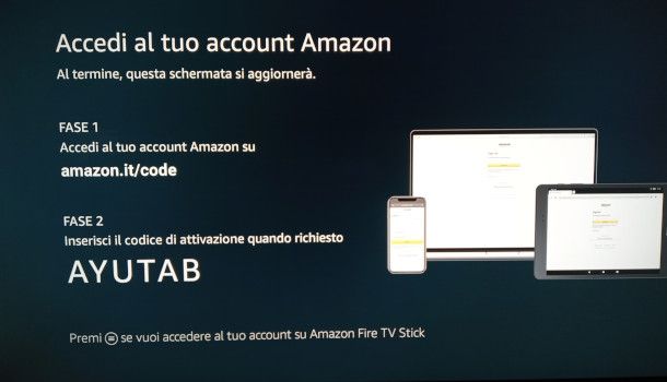 codice reset amazon fire TV stick