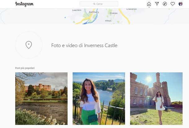 Come vedere un luogo su Instagram