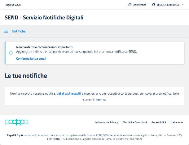 Come si fa a vedere raccomandata online: SEND