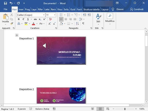 Come trasformare un PowerPoint in Word