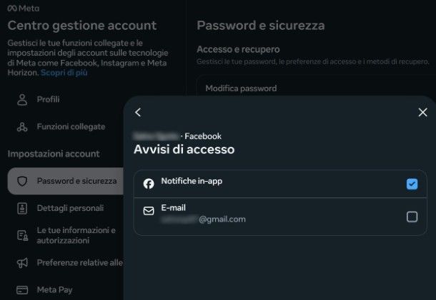 Avvisi di accesso non riconosciuti