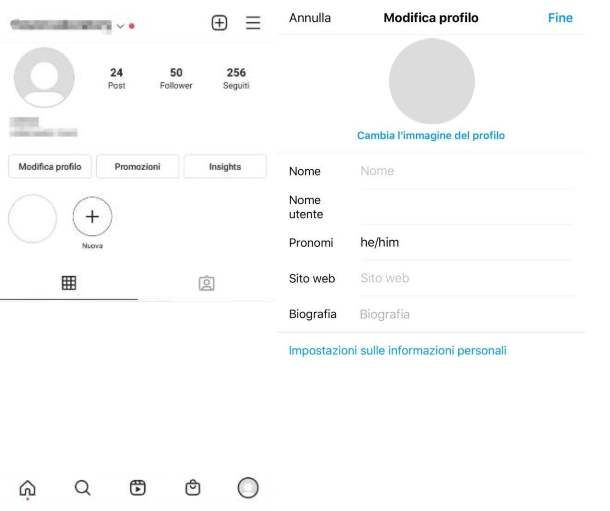 Come mettere i pronomi su Instagram iPhone