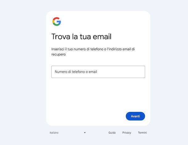 Recupero Gmail