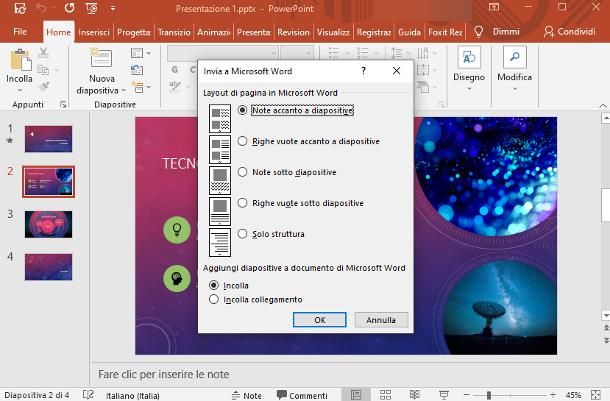 Come trasformare un PowerPoint in Word