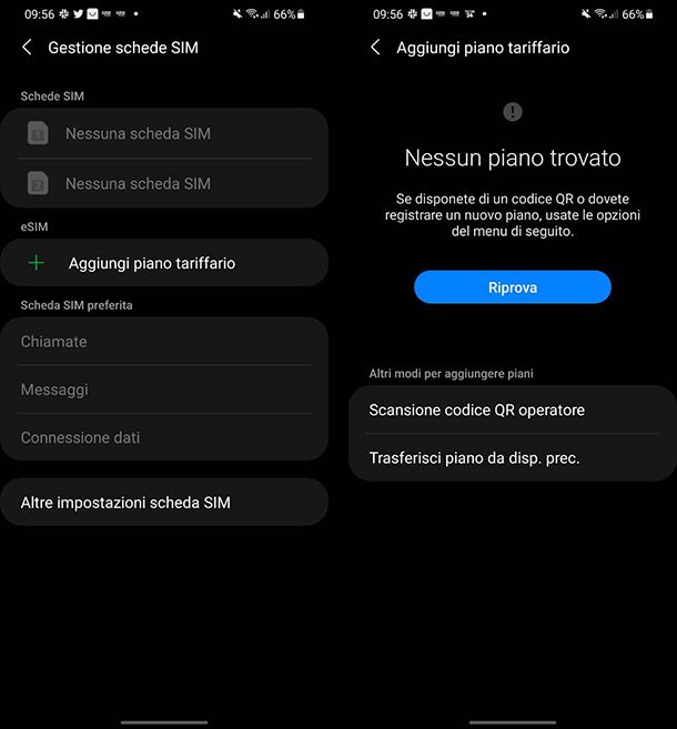 Come inserire la eSIM su Android