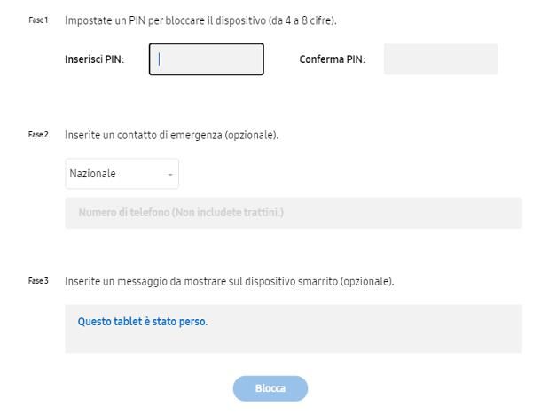Come bloccare un telefono Samsung in caso di furto