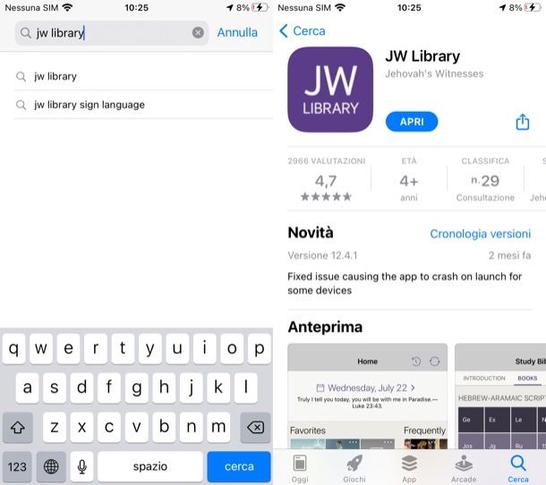 Come scaricare JW Library su iPhone e iPad