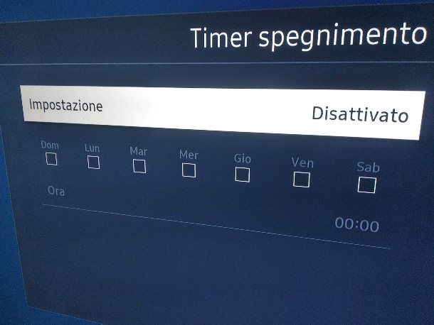 Come togliere timer il timer alla TV Samsung