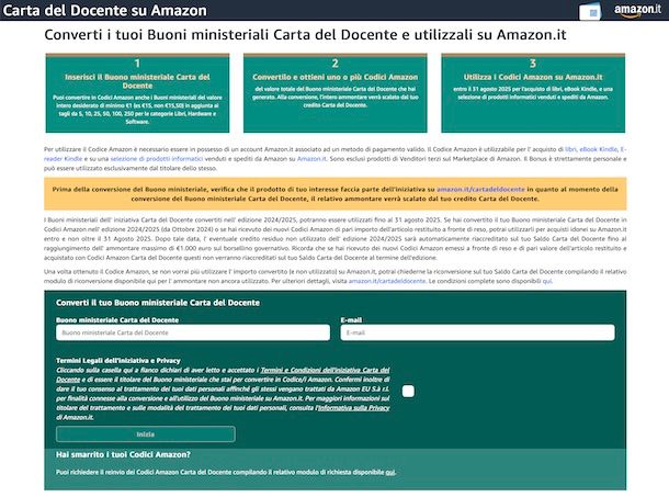 Carta del Docente Amazon