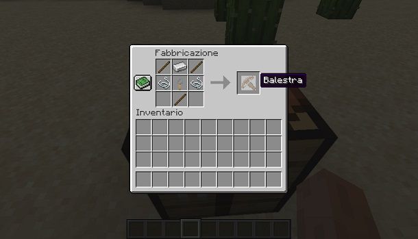 Creare una balestra su Minecraft