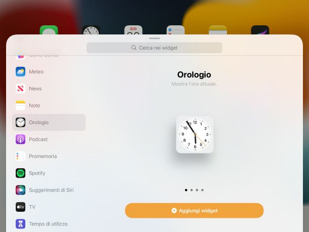 Widget Orologio iPad