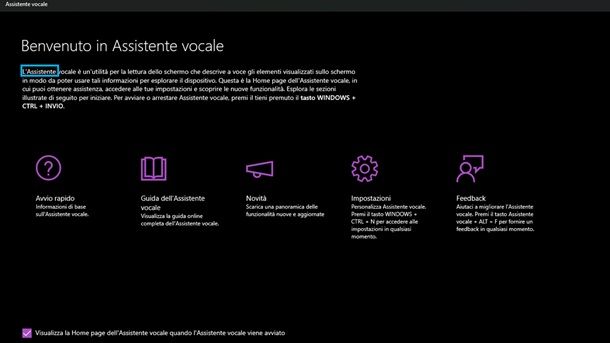 Assistente vocale attivato Windows 11