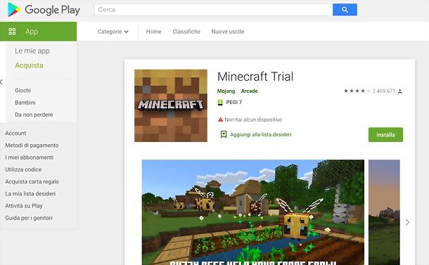 Minecraft trial