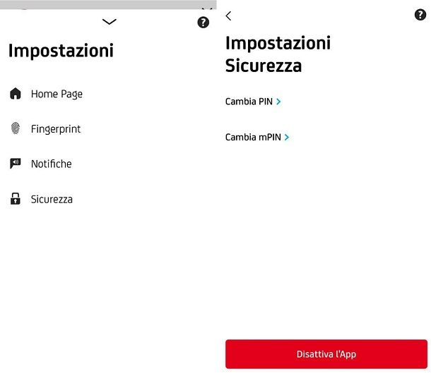 Come disattivare l'app UniCredit