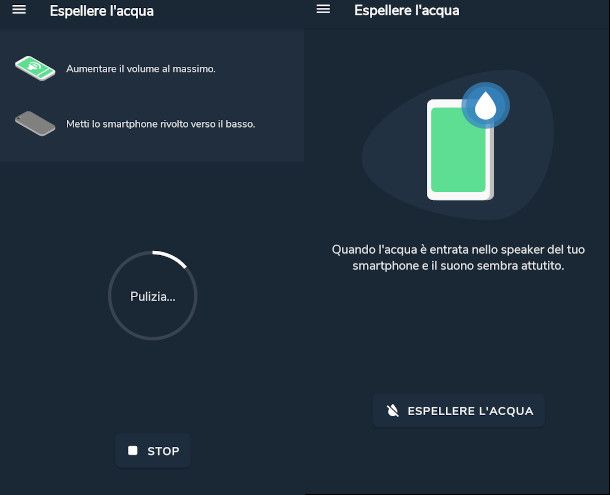 app espellere l'acqua come funziona