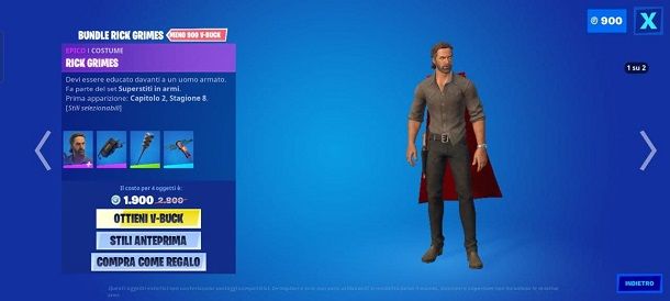 Rick Grimes Fortnite Negozio