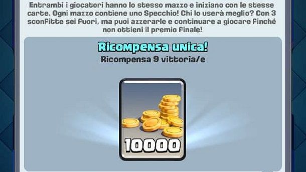 Sfide speciali Clash Royale Oro Monete