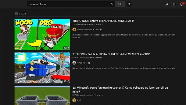 Creare treno su Minecraft