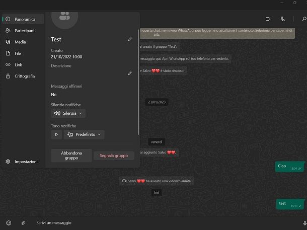 Come silenziare un gruppo su WhatsApp: PC