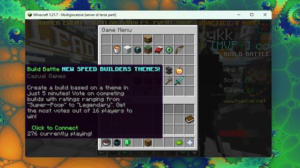 Come selezionare le Build Battle Hypixel