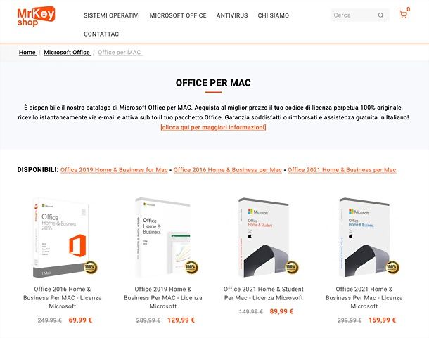 Mr Key Shop Office per Mac