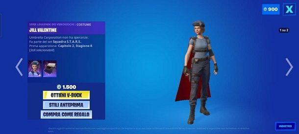 Skin Jill Valentine Fortnite