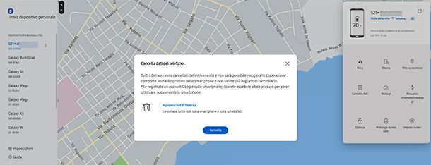 Come resettare Samsung bloccato con Trova dispositivo personale