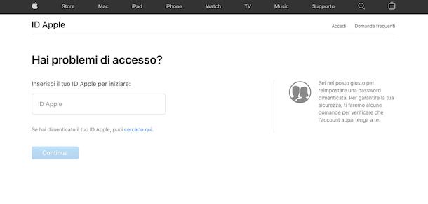 Recuperare account Apple