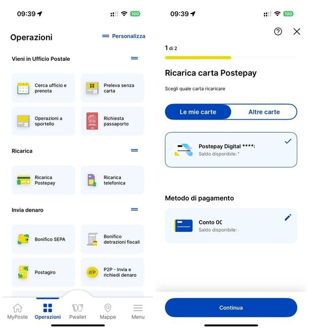 Come registrare Postepay su app