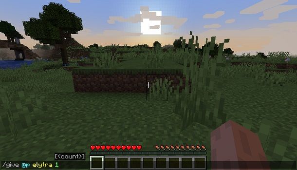 Ottenere Elytra con i comandi