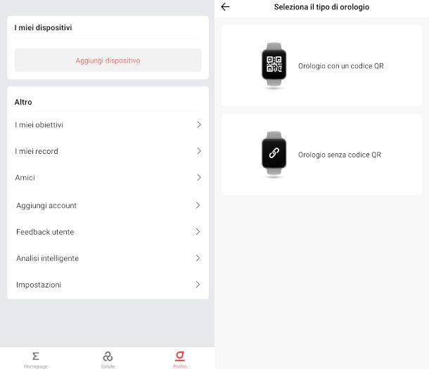 associazione smartwatch Bip1 app Zepp