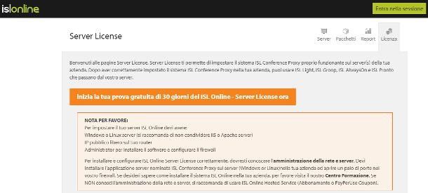 Come usare ISL Online self hosted