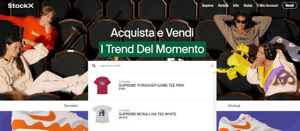 ricerca articolo StockX