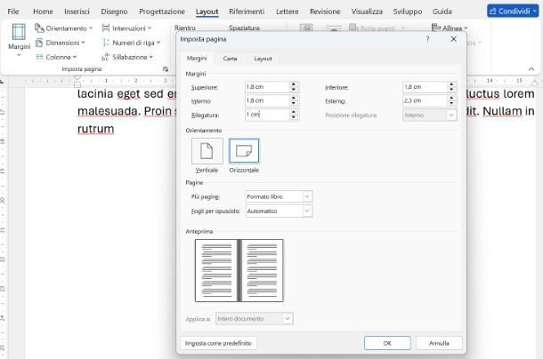 Come stampare un libretto con Word