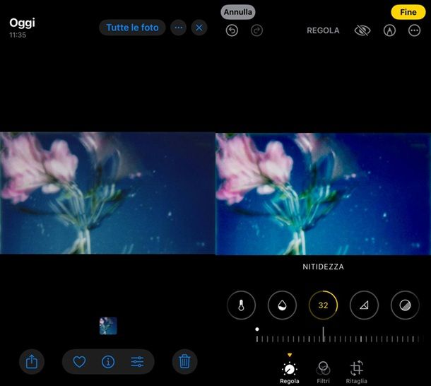 Come migliorare foto sfocate iPhone