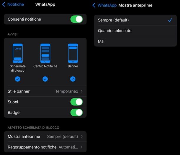 Visualizzare i messaggi lockscreen iPhone
