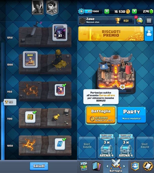 Partite Monete Oro Clash Royale