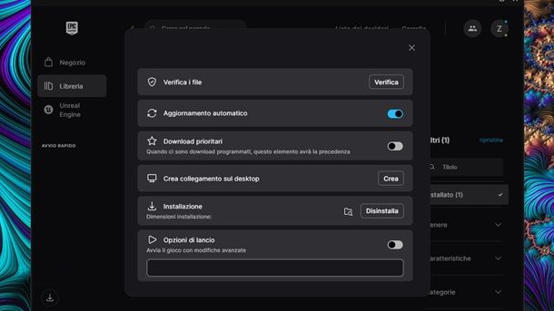 Verifica integrità file Fortnite