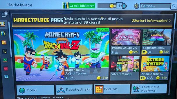 Marketplace Minecraft Bedrock